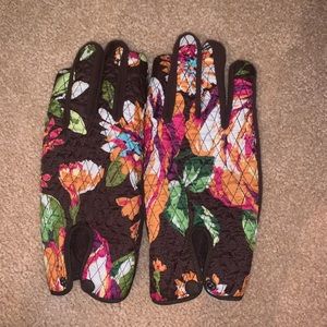 Vera Bradley Fleece Gloves, English Rose